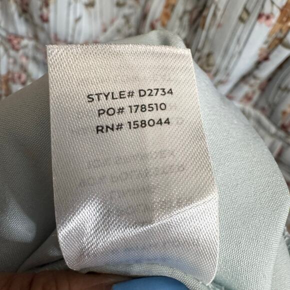 Lulus Cascading Crush Blue Floral Print Tiered Bustier Midi Dress Romantic Sz L - Picture 13 of 14